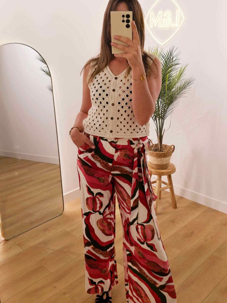 Pantalon fluide imprimé