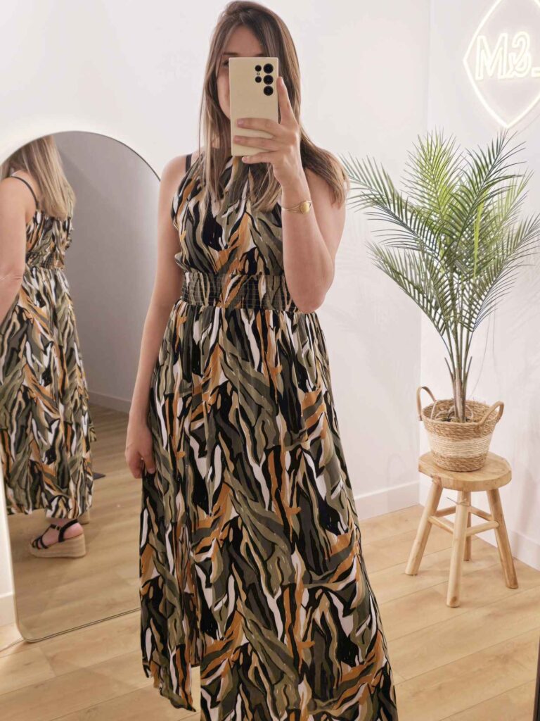 Robe longue fluide imprimé