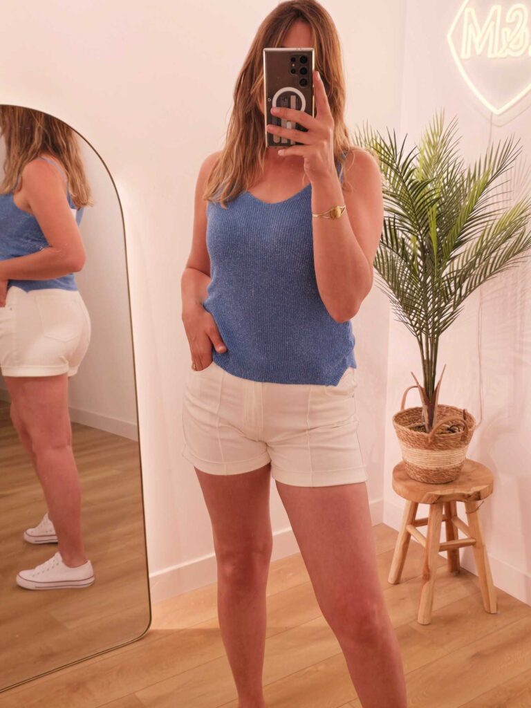 Débardeur lurex col V