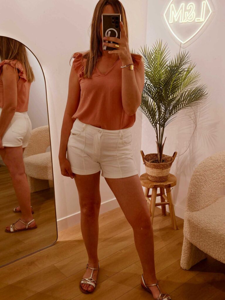 Blouse sans manches vaporeux