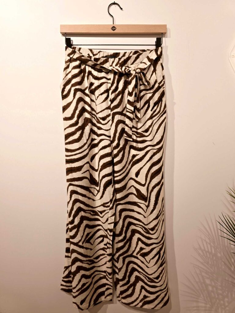 Pantalon fuide imprimé zébré