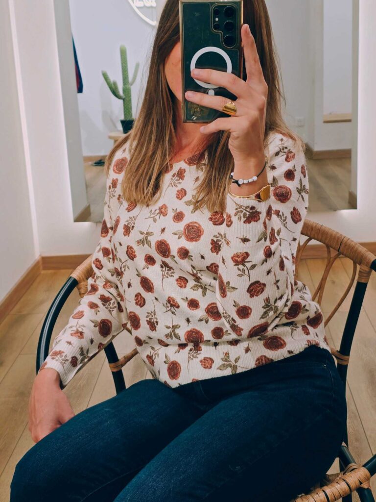 Pull roses lurex col V