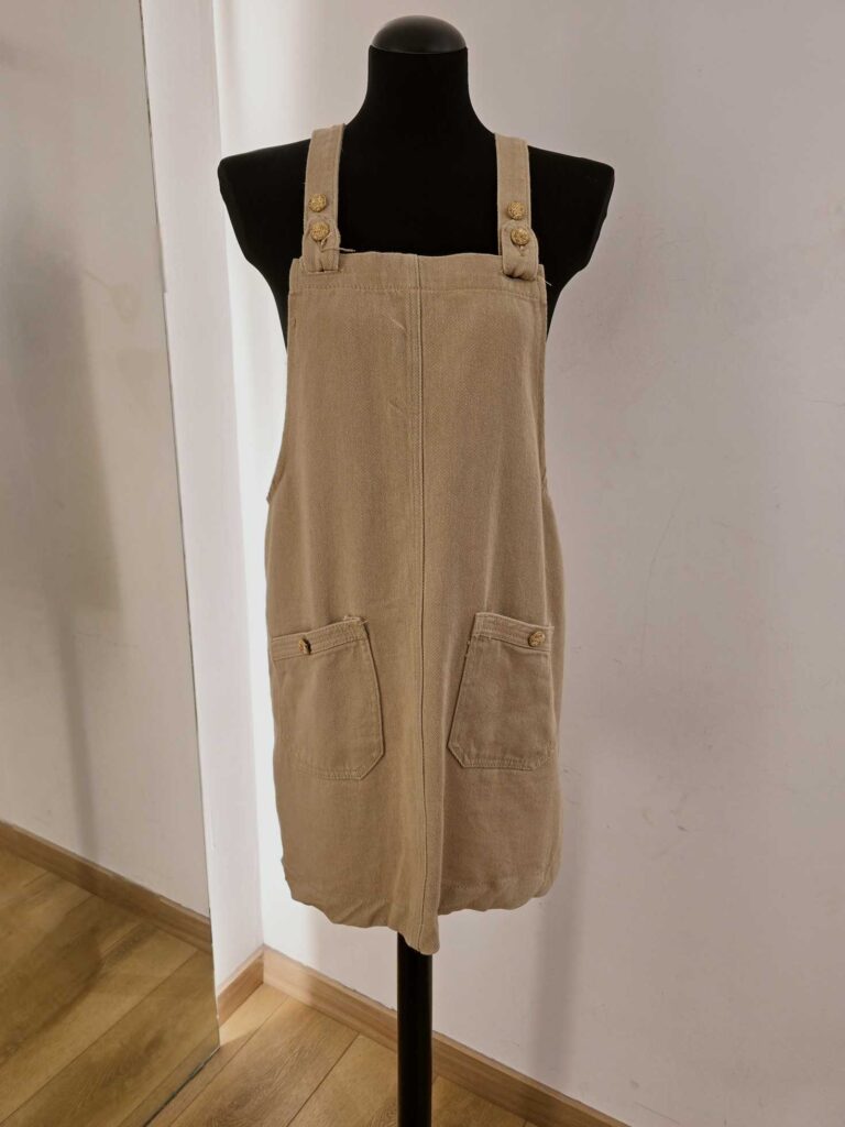 Robe salopette denim souple