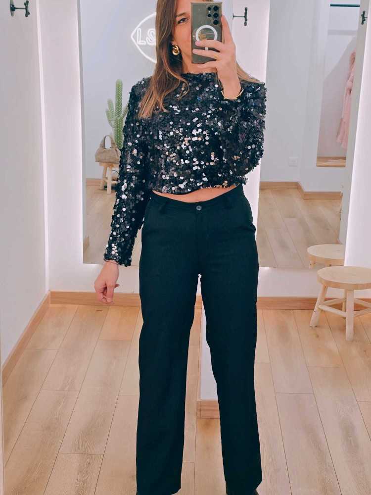 Pantalon fluide pinces chic