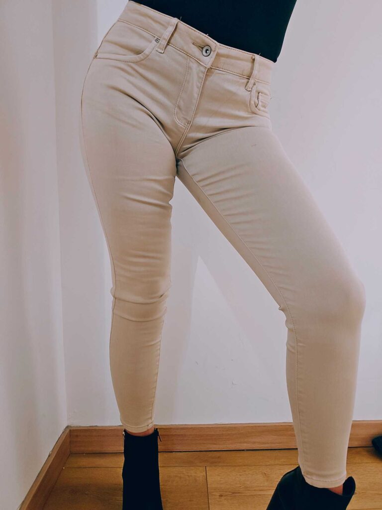 Jeans skinny beige