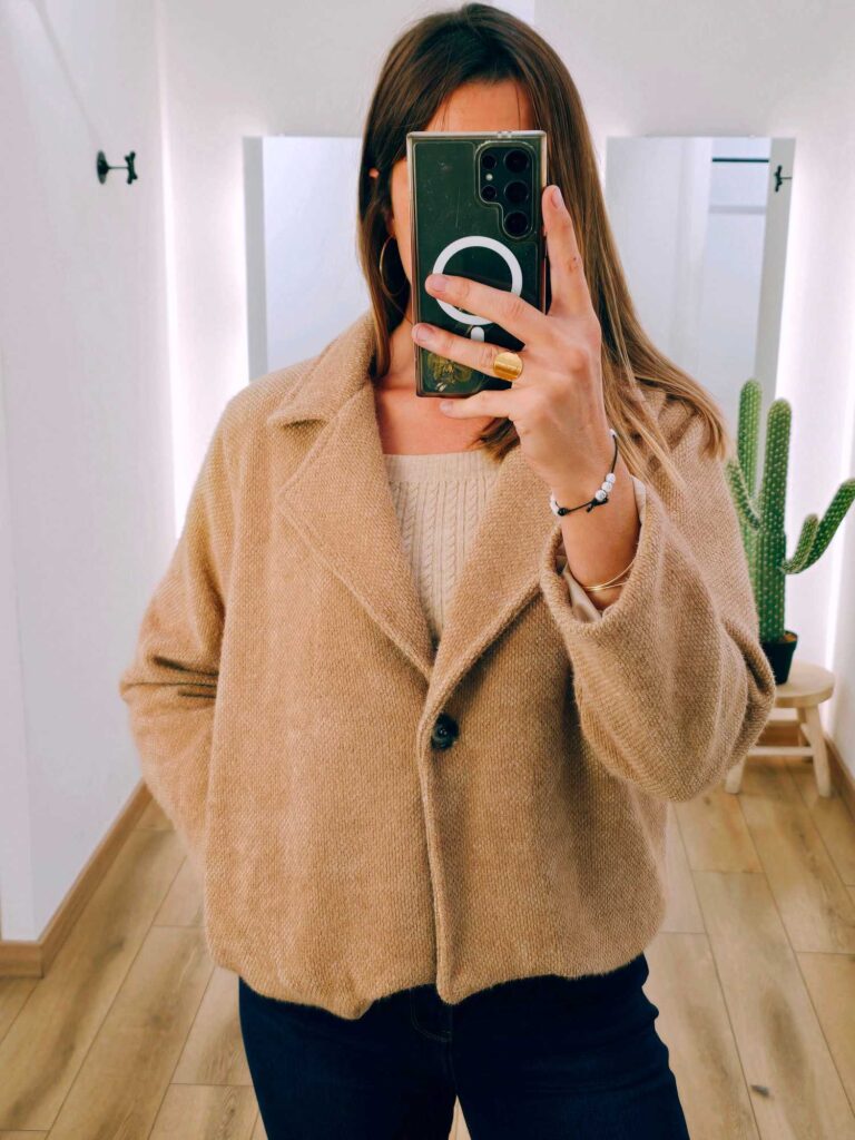 Manteau court 1 bouton