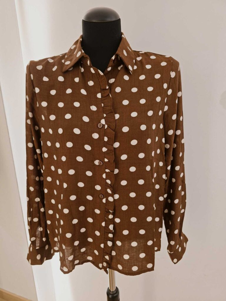 Chemisier pois chocolat