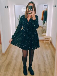 Robe noire imprimée Robe noire imprimée femme - tenue élégante L&M pour les fêtes