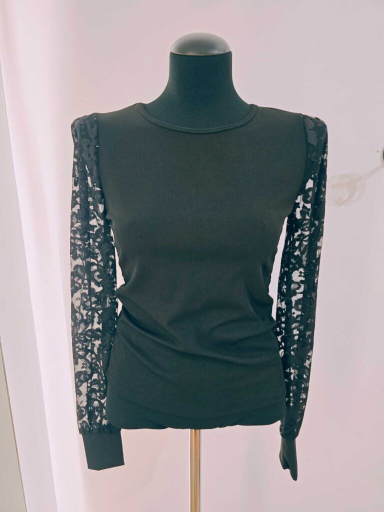 Haut manches longues en dentelle
