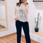 Blouse en dentelle ivoire