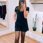 Combishort décolleté voile