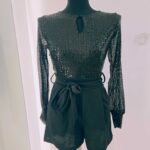 Combishort haut à sequins