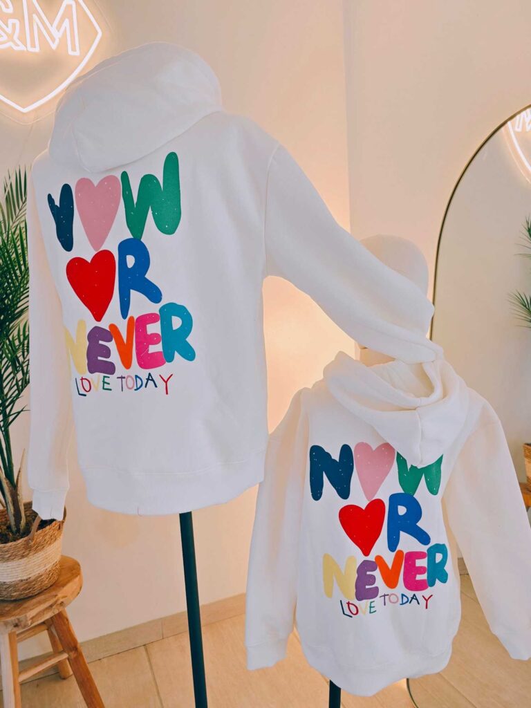 Sweat capuche "Now" Femme