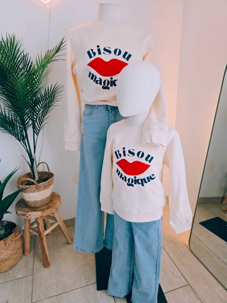 Sweat Bisou magique FIlle