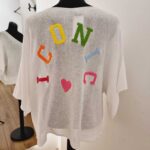 pull oversize à manches 3/4