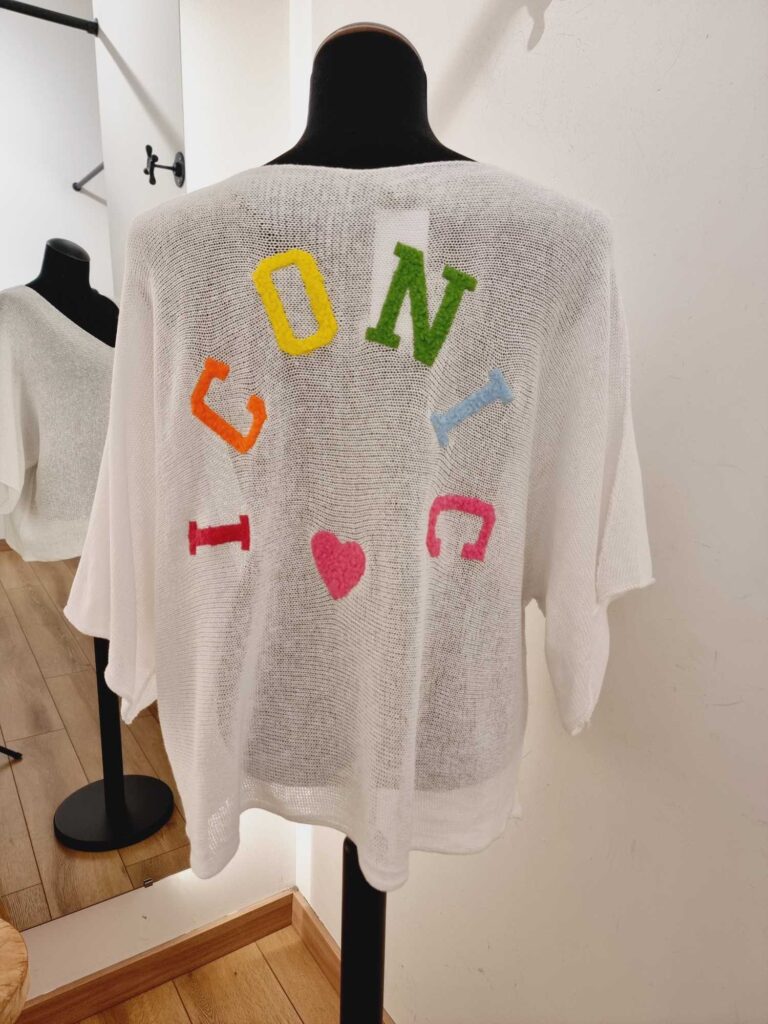 pull oversize à manches 3/4