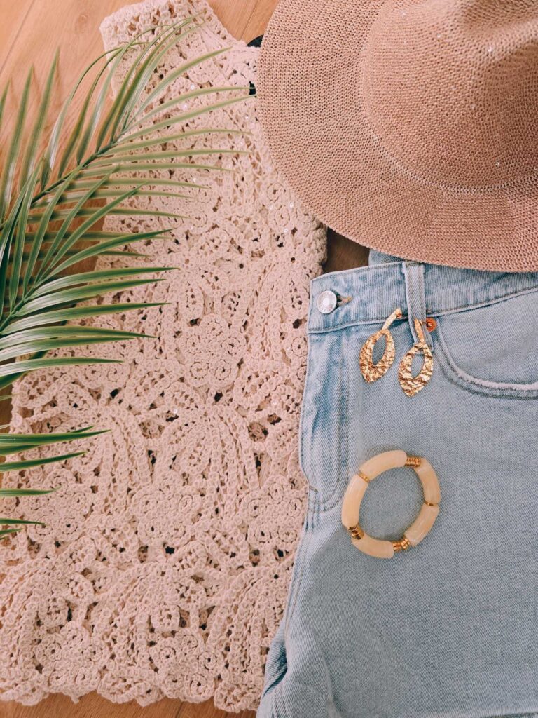Haut Crochet Sequins