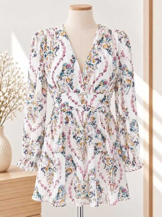 Robe imprimé cachemir fluide