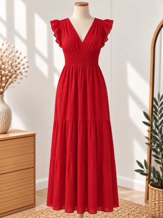 Robe Longue Bohème Volants