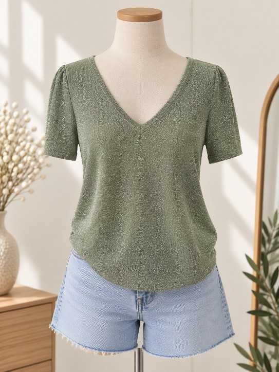 Tee- shirt maille fluide lurex