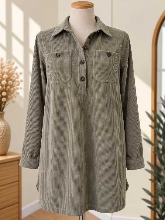 Robe Velours Côtelé